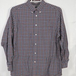 Daniel Cremieux Men's Large Tartan Plaid Long‎ Sleeve Button Up Shirt